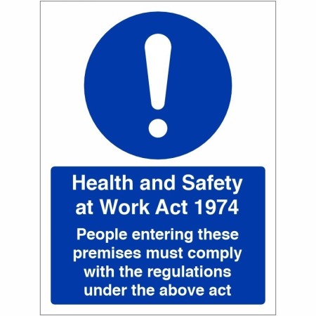 Health And Safety At Work Act 1974 mandatory workplace safety sign