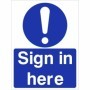Sign in here information safety sign