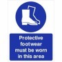 Protective footwear must be worn in this area mandatory safety sign