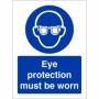 Eye protection must be worn mandatory PPE safety sign