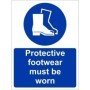 Protective footwear must be worn mandatory PPE safety sign