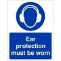 Wear ear protection mandatory PPE safety sign