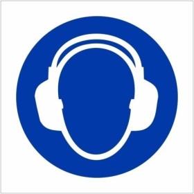 Ear protection symbol mandatory PPE safety sign