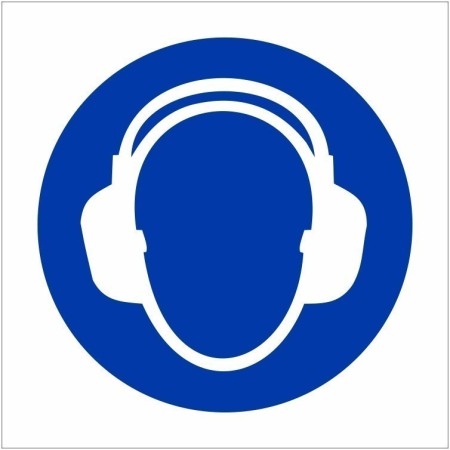 Ear protection symbol mandatory PPE safety sign