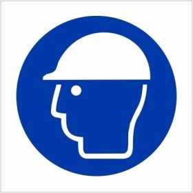 Hard hat symbol mandatory PPE safety sign