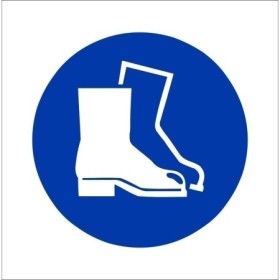 Foot protection symbol mandatory PPE safety sign
