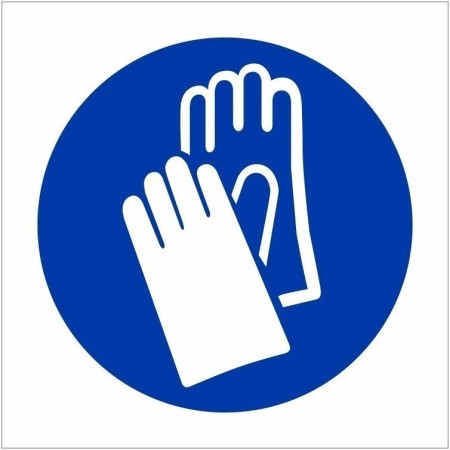 Hand protection symbol mandatory PPE safety sign