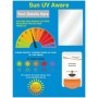 Sun Protect UV skin safety board sign with UV index chart