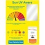  Sun Protect UV Skin Safety Board Sign showing UV index chart