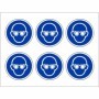 Wear eye protection mandatory labels with blue safety goggles symbol pack of 24