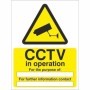 CCTV In Operation For The Purpose Of warning sign with CCTV camera symbol
