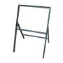 Temporary stanchion sign frame with fixing clips for temporary signage