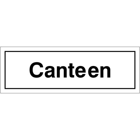 Canteen informational door sign