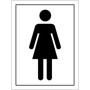 Ladies Symbol Toilet Sign with black female pictogram