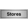  Stores Door Sign in brushed aluminium finish