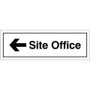 Site Office arrow left directional safety sign