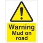 Warning Mud On Road Sign