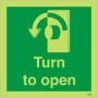 Glow in the Dark Turn to Open Arrow Left Sign