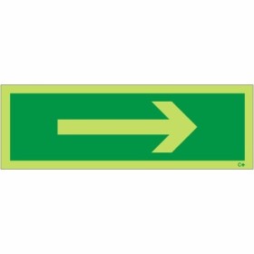 Glow in the Dark Arrow Only Sign with right arrow symbol