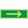 Glow in the Dark Arrow Only Sign with right arrow symbol