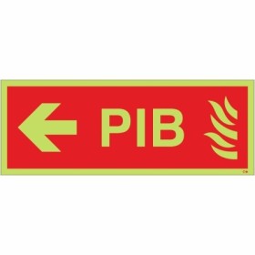Glow in the dark Premises Information Box PIB Arrow Left safety sign