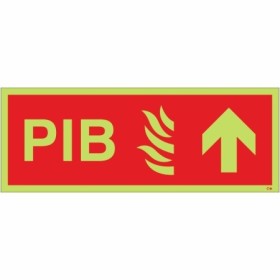 Glow in the dark Premises Information Box PIB Arrow Up safety sign