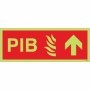 Glow in the dark Premises Information Box PIB Arrow Up safety sign