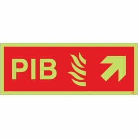 Glow in the Dark Premises Information Box PIB Arrow Up Right Sign