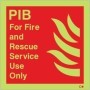 Glow in the dark Premises Information Box for fire and rescue service use only sign