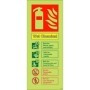 Glow in the dark wet chemical fire extinguisher safety sign