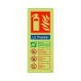 Glow in the dark L2 powder fire extinguisher identification safety sign