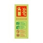 Glow in the dark alcohol resistant foam fire extinguisher ID sign