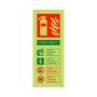 Glow in the dark Clean Agent Fire Extinguisher ID safety sign