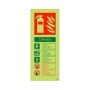 Glow in the dark LITH-EX fire extinguisher identification sign