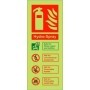 Glow in the Dark Hydro Spray Fire ID safety sign for fire extinguisher identification