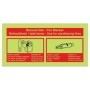 Glow in the dark bilingual Welsh and English Fire Blanket ID safety sign