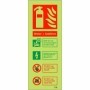 Glow in the dark Water + Additive fire extinguisher identification sign