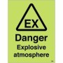 Glow in the dark danger explosive atmosphere warning sign
