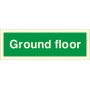 Glow in the dark Ground floor identification sign