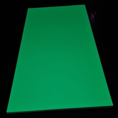 Glow in the dark photoluminescent safety material sheet