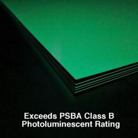 Glow in the Dark photoluminescent sample pack for safety sign materials