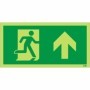 Glow in the dark fire exit symbol only with arrow up sign