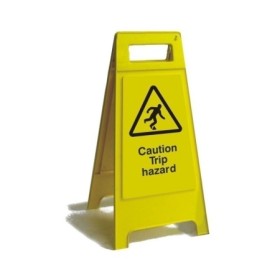 Caution trip hazard free standing sign 600mm
