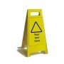 Custom text free standing safety sign 600mm