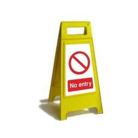 No entry free standing safety sign for restricted access