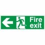Fire Exit Arrow Left emergency escape route sign