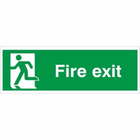 Fire Exit Running Man Left Sign | Safety Signs UK