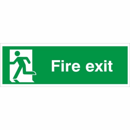 Fire Exit Running Man Left Sign | Safety Signs UK
