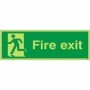  Photoluminescent fire exit sign with running man symbol for clear emergency escape guidance
