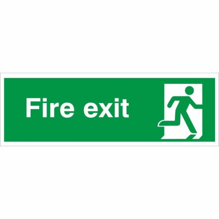 Fire Exit Running Man Right Sign | Safety Signs UK